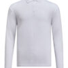 M2400-00 White - Microfiber Polo Long Sleeved - Dry Fit 160gsm