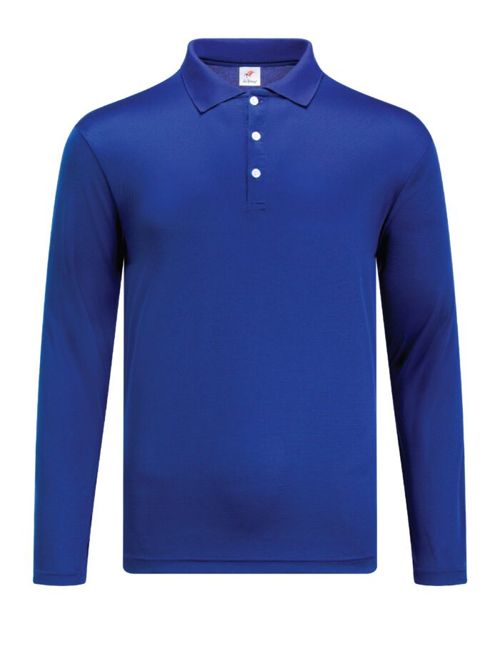 M2400-07 Royal Blue - Microfiber Polo Long Sleeved - Dry Fit 160gsm